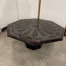 Contemporary Faux Tortoiseshell Center Table