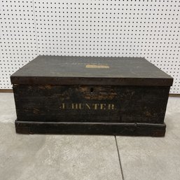 'J. Hunter's' Painted Pine Storage Trunk