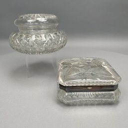 Two American Brilliant Cut Glass Boxes, C. 1910