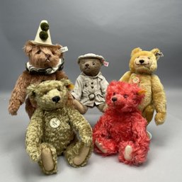 Five Steiff Limited & Unlimited Edition Bears