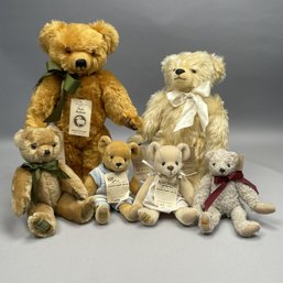 Six Merrythought Mohair Teddy Bears, Ironbridge