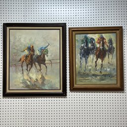 Two Modern Horse Racing Paintings
