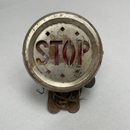 'STOP' Antique Tail Light Lamp With Red Lens