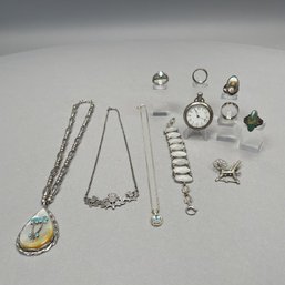Group Of Sterling Silver Jewelry