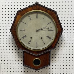 Empire Rosewood-Veneered 'Drop Octagon' Clock