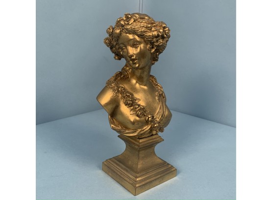 Art Nouveau Bronze Bust Depicting A Young Woman