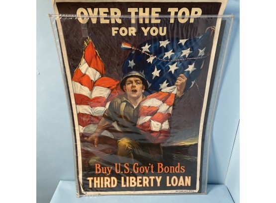 Lot Of Three War Effort Posters 3rd & 4th Liberty Loans