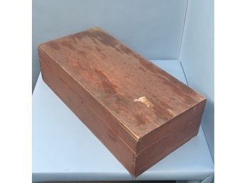Red Painted Dovetailed Storage Box