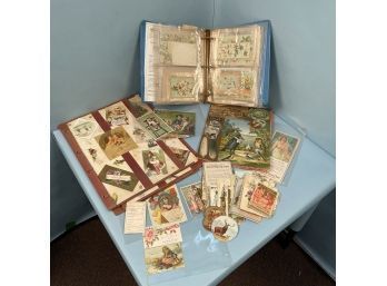 Group Of Trade Cards Including Many Louis Prang And A Few Die Cut Greeting Cards
