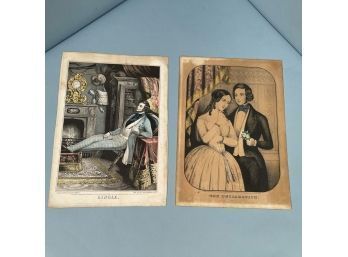 Five Colored Lithographs 'Single To The Marriage'