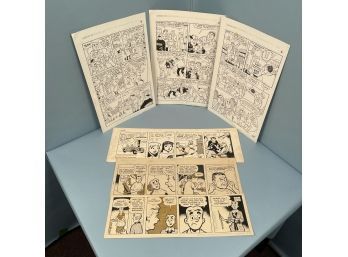 Lot Of Six Archie Comic Original Strip Art By Bob Montana