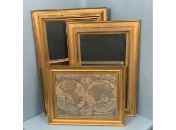 Lof Of Three 19th Century Lemon Gold Frames