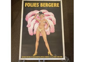 Folies Bergere Poster On Linen