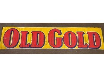 Large Canvas Old Gold Banner Advertisement