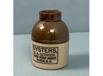 E.A. Gowen, Dover, N.H. Locust Street Market Oyster Jar