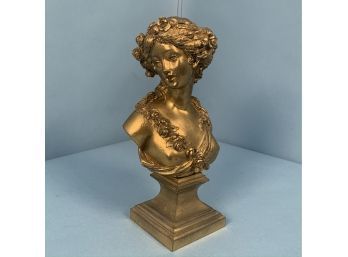 Art Nouveau Bronze Bust Depicting A Young Woman