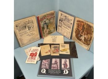 Lot Including 4 Harold Gray 'Annie' Christmas Cards, Advertising And Other Ephemera