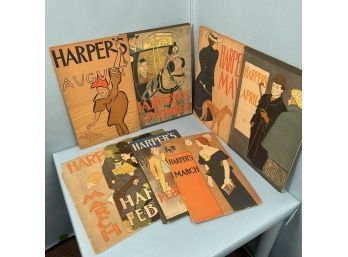 Lot Of 7 Harper's Monthly Ad Posters