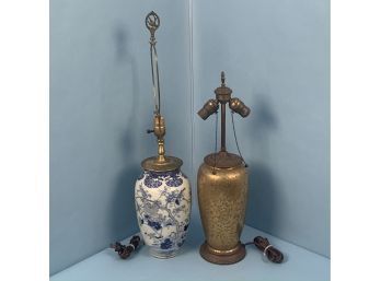 Two Porcelain Table Lamps