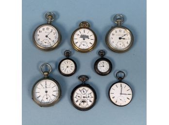 Lot Of 8 Openface Pocketwatches