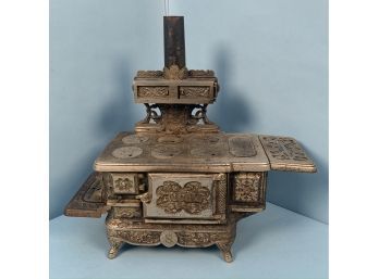 Childs Rival Nickel Plated Cast Iron Toy Stove