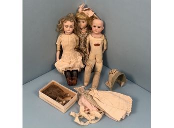 Lot Of Three Porcelain Dolls