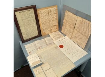 Lot Of Proclamations, Deeds And Other Early Paper