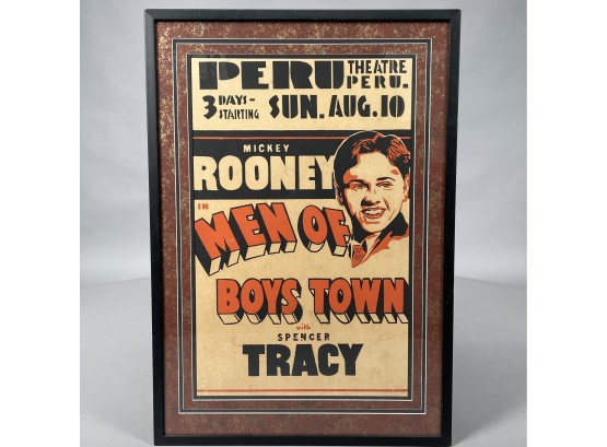 'Mickey Rooney In Men Of Boys Town With Spencer Tracy, Peru Theatre, Peru, 3 Days- Starting Sun. Aug. 10'
