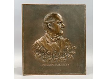 William McKinley (1843-1901). Copper Memorial Portrait Plaque, Early Twentieth Century