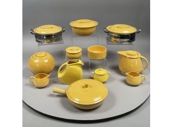 Twelve Fiestaware 'Yellow' Serving Pieces (Including Kitchen Kraft), Homer Laughlin China Co.,Mid-20th Century
