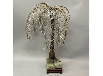 Crystal And Hardstone Palm Sculpture