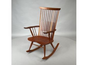 Modern Benchmade WIndsor Style Cherry Rocking Chair