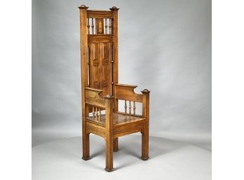 American Cherrywood Lodge Chair, Twentieth Century