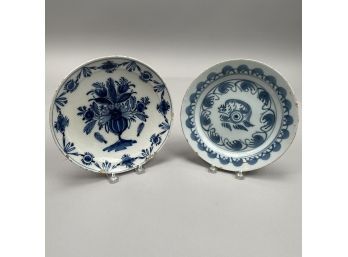 English Delft Blue And White Plate Depicting A Squirrel, Possibly London, Circa 1750