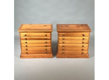 Pair Of American Pine Specimen Cabinets