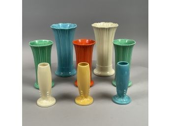 Group Of Fiestaware Vases In Multiple Colors, The Homer Laughlin China Company, Mid-Twentieth Century