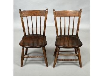 Two Child's Thumb-Back Windsor Side Chairs