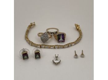 Lot Of Assorted Gold & Sterling Silver Jewelry