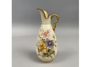 Austrian Porcelain Hapsbourgware Stellmacher Ewer, Late Nineteenth Century