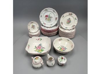 French Faience 'Old Strasbourg' Part Dinner Service, Keller And Guerin, Luneville, Early Twentieth Century
