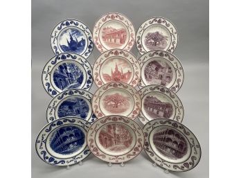 Set Of Twelve Crown Ducal 'Scenes Of Old New Orleans' Plates, Twentieth Century