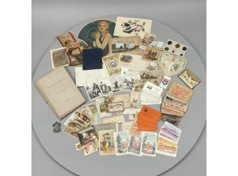 Group Of American Paper Ephemera And Books, Nineteenth And Early Twentieth Century