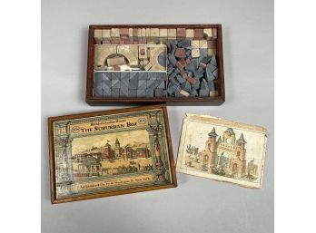 Richter's No. 208 'The Suburban Box' Anker (Anchor) Stone Building Set, 1880-1915. Together With Another Set
