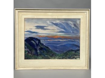 Robert Noel Blair (American 1912-2002). 'Mountain Vista,' Watercolor On Paper