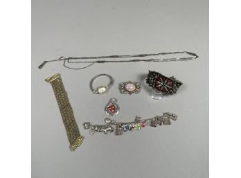 Group Of American 14k, Sterling Silver And Costume Jewelry, Various Makers, Twentieth Century