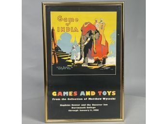 'Game Of INDIA: GAMES AND TOYS From The Collection Of Matthew Wysocki,' Exhibition Poster, 1981
