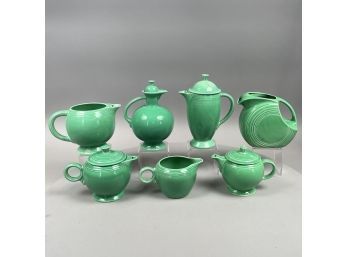 Seven Fiestaware 'Light Green' Serving Vessels, Homer Laughlin China Company, Mid-Twentieth Century