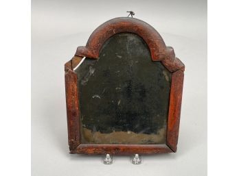 Small Queen Anne Mirror In Old Finish, Eighteenth Century