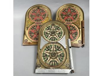 Three American Lithographed Wood And Metal 'Gold Star' Games