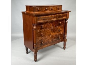 American Empire Mahogany Deck Top Chest Of Drawers
